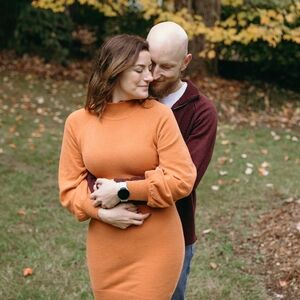 Orange Long Sleeve Dress